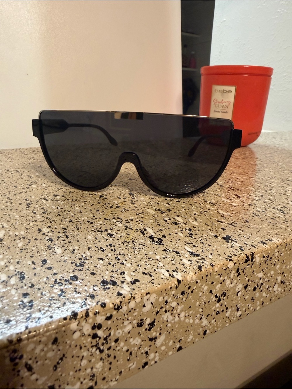 Black Oversized Shield Sunglasses - Women Accessories